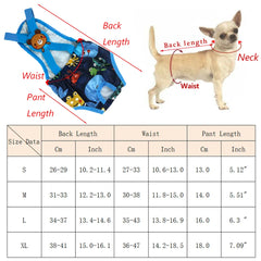Cartoon Print Female Dog Shorts Puppy Physiological Pants Diaper Pet Underwear Briefs For Small Medium Girl Dogs Schnauzer