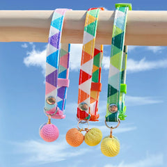 New Anti-Choke Adjustable Cat Collar Pet Colorful Geometric Collar Cat Dog Rabbit Neck Chain Cross-Border Wholesale