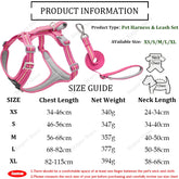 Dog Harness and Leash Set for Large Dogs Heavy Duty No Pull Service Dog Vest with Dog Seat Belt Reflective Adjustable Pet Harnes