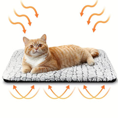 Self Warming Cat Bed with Aluminum Foil Insulation Removable Cat Mat Dog Winter Pet Heating Pad Heated Cat Mat Thermal Blanket