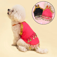All Seasons Soft Cute Cat Skirt Sleeveless Small Cat Princess Dress Bell Decoration Breathable Dog Dress Clothes Accessories