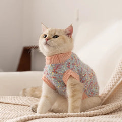 Autumn Winter Pet Dress Warm Dog & Cat Sweater With Bear Princess Outfit For Small Dogs Cat