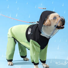 Outdoor Dog Raincoat 1PC Cat Windproof Water All-Inclusive Hooded Rain Poncho Poncho Large Small and Medium Dogs Pet Supplies