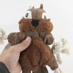 Pet Toys Plush Soundmaking Dog Supplies Durable and Bite Resistant Fox ,raccoonand Squirrel Pet Squeak Toys