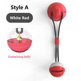 Dogs Food Toys Silicon Suction Cup Tug Interactive Dog Ball Toy For Pet Chew Bite Tooth Cleaning Toothbrush Feeding Pet Supplies