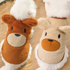 Winter Warm Fluffy Dog Clothes, Cute Plush Puppy Outfits for Small Breeds Like Teddy, Cat Sweater Cozy Pet Fashion,Funny Outfits