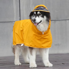 Waterproof Pet Raincoat Hooded Jacket Soft Outdoor Clothes For Large Medium Small Dogs Raincoat Pets Raincoat with Leash HolePet