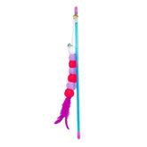 Cat Teaser Toys Stick Elastic Rope Imitation Caterpillar Scratch-resistant Cat Teaser Interactive Toys Pet Cats Toys Stick