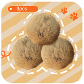 Cat toy rabbit fur ball real rabbit fur playful cat fur ball rich and pleasant pet scent sniffing cat rabbit fur ball toys