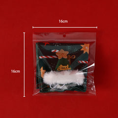 Pet Cat Dog Printed Triangle Scarf Christmas Bib Pet Triangle Scarf Hat Set Three-dimensional Five Pointed Star Hat Set New Year