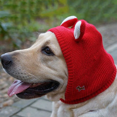Knitted Dog Hat With Ear Muffs Windproof Warm Earmuffs For Small Medium Puppy Comfort Winter Christmas Gift Pet Accessories