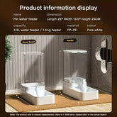 Large capacity optional Automatic Cat Feeder & Water Dispenser with Gravity Food Storage Container for Cats and Dogs