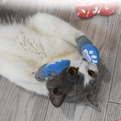 4pcs Winter Pet Dog Socks Small Cat Knit Warm Socks Dog Anti-Slip Socks Chihuahua Thick Paw Protector Booties Pet Accessories