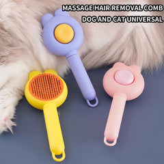 Pet Hair Removal Cleaning Brushing Comb One Click Cat Comb Massage Pet Beauty Cat Dog Floating Hair Massage Pet Comb