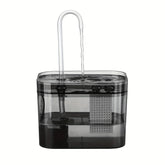 1.5L Cat Water Fountain with USB Auto Filter Recirculate Transparent Black Cat Drinker Automatic Pet Drinking Dispenser