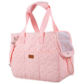 Pet Cat Dog Carrier Backpack with Carrying Strap and Shoulder Strap Oxford Pet Carrier with Breathable Mesh Handheld Pet Bag