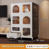 Transparent Cat Cages Home Indoor Multi-storey Cat Villa Litter One Super Large Space Cat Cage House with Pulley Pet Product