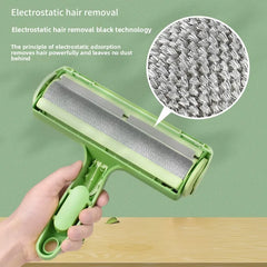 Pet Hair Remover Brush Self Cleaning Cat Dog Shedding Brush & Lint Roller for Furniture Couch Car Interior Reusable and Washable