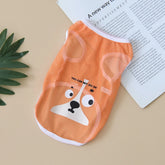 Dog Clothes Spring/Summer Cool Mesh Tank Top Compared to Bear Golden Hair Keji Thin Breathable Cartoon Print Tank Top XS-6XL