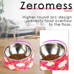 Superdesign Anti-Backflow Device 15 ° Tilted Bowl, Suitable for Cats and Dogs - Non-Slip, Anti-Spill Pet Feeder, Anti-Spill Design, 15 ° Slope Allows Easy Access to Food Bowl, Durable Plastic/Bamboo/Structure, 0.5 Cup Capac