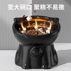 2025 New Cat Bowl Washable Plastic Diagonal Big Feet Cute Protection Cervical Spine Dog Bowl Cat Bowl Drinking Bowl Pet Supplies