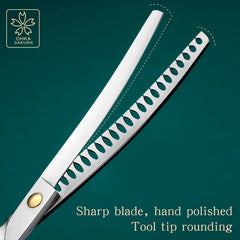 Refinement Curved Fish Bone Pet Grooming Thinning Scissors 7inch Curved Fish Bone Scissors Dog Trimming Shears Pet Styling Tools