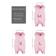 Post-Surgery Recovery Suit for Cats - Breathable Spandex Anti-Lick Vest with Adjustable Straps, Post-Spay Protective Garment