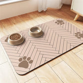 Pet Feeding Water Absorbing Bowl Pad with Waterproof Rubber Quick Drying Pad, Convenient and Practical Pet Supplies