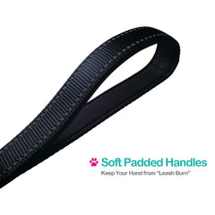 Short Dog Leash - Traffic Padded Handle - Heavy Duty - Short Nylon Dog Lead for Training Control - Reflective Threads Pet Leashe