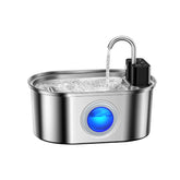ROJECO Stainless Steel Cat Water Fountain Wireless Sensor Smart Automatic Pet Water Dispenser For Cat Dog Pet Drinking Fountain