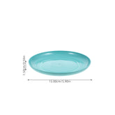 8Pcs Cat Food Bowls Shallow Plastic Sky Blue Wide Flat Plates for Kittens Short-Legged Cats Indoor Feeding Station