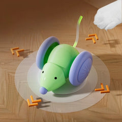 Electric Mouse Car Interactive Cat Toy Rechargeable Automatic Kitten Toy Intelligent Obstacle Avoidance Cat Accessories