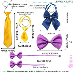 Pet Bowties 30/50/100PCS Dog Tie Collars Bulk Adjustable Dog Bow Ties Solid Color Cat Neckties Pet Supplies For Dogs and Cats