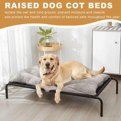 Elevated Dog Bed Raised Dog Cot Bed Breathable Pet Cot Portable Washable Pet Bed for Small Medium Dog Indoor Outdoor Hot Weather