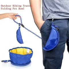 1100ML Large Capacity Dog Drinking Water Container Foldable Dog Water Bowl Food Storage Bag Outdoor Hiking Folding Pet Bowl