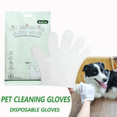 6pcs Pet Body Wipes No Rinse Cleaning Gloves Cat and Dog Grooming Mild Deodorizing Wipes Special Cleaning and Beauty Supplies