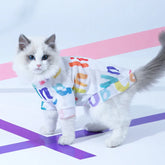 HOOPET Summer Male Cat Kitten Summer Vest Cat Cat Pet Anti-hair Loss Cat Cat Clothes Thin Puppet kitten Blue Cat