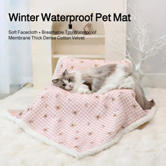 Pet blankets Soft mat Waterproof suitable for cats and dogs winter keep warm