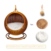 winterCat and dog kennel rattan pet products Summer pet kennel cool kennel hanging cat basket four seasons universal pet mat