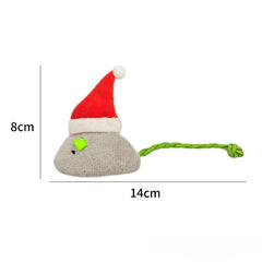 5pcs Mix Pet Toy Catnip Mice Cats Toys Christmas Hat Mouse Cat Chew Toy Fun Plush Mouse Cat Toy For Kitten Pet Supplies