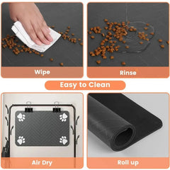 Pet Feeding Water Absorbing Bowl Pad with Waterproof Rubber Quick Drying Pad, Convenient and Practical Pet Supplies