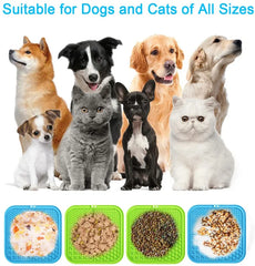 4in1 Dog Licking Mat Split Puzzle Designed Healthy Slowly Feeding Relief Anxiety Safe Material Washable Feeder Pad Pet Supplies