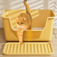 Cat Litter Box Bedpan Big Mac Oversized Cat Tray Bedpan Large Capacity Semi-closed Plastic Anti-Splash Cats Toilet Pet Supplies