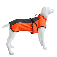 Dog Raincoat Waterproof Dog Rain Jacket with Hood, Rain Coat with Leash Hole Reflective Strap for Small Medium Dogs Lightweight