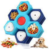 Interactive Slow Feeder Bowl New Durable Latex Dog Cat Puzzle Board Anti Boredom Pet Toy Anti Choking IQ Training Food Dish