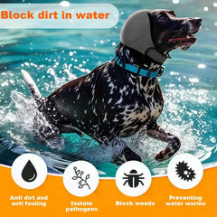 Winter Warm Dog Ear Muffs Noise Protection Elastic Hoodie Waterproof Dog Ear Protection for Grooming Bathing Drying Swimming