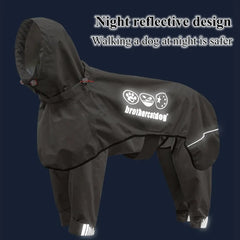 High-Quality Dog Clothes Pet Raincoat Snowsuit Waterproof Windproof Dog Coat Fully Wrapped Reflective Dogs Jacket Raincoat