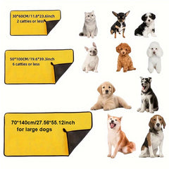 Pet Dog Absorbent Towel Soft Fiber Dog Bathing Towel Quick Drying Dog And Cat Bathrobes Wiping Cloth Cleaning Towel Pet Supplies