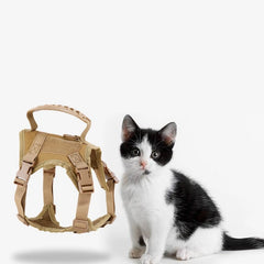 Cat Harness Leash Tactical Vest Small Dog Kitten Military Harness Escape Proof Full Body Breathable For Puppy Walking Training