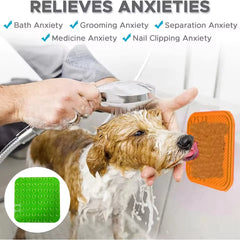 Silicone Pet Lick Mat With Suction Cups Anti Choking Slow Feeder Pad Non Slip Feeding Bowl For Dogs Cats Yogurt Treats